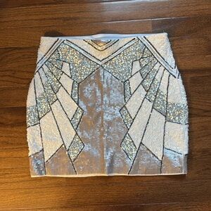Express sequin mini skirt